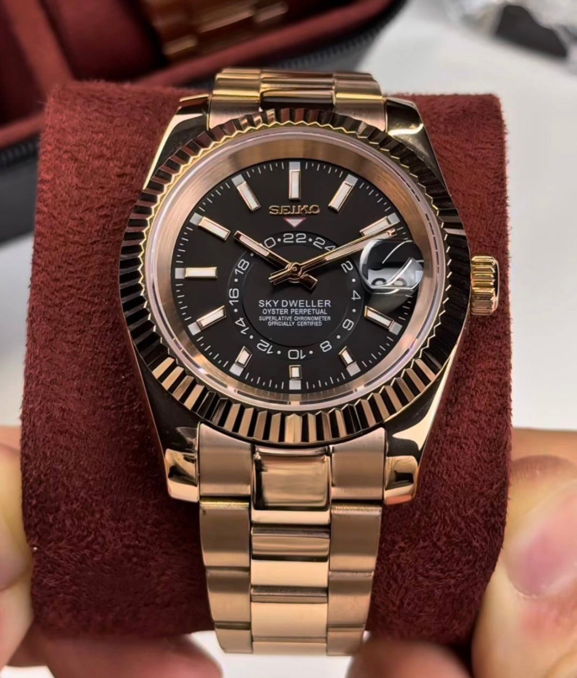 SEIKJUST | rosegold Black Dweller - Automatic