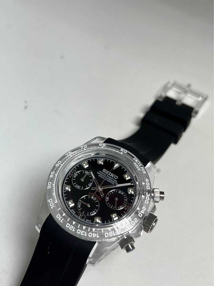 SEIKTONA | Black Rubber Clack Diamond - 40mm